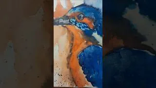 Thumbnail: Watercolour and Ink// Kingfisher #watercolourillustration #inkillustration #watercolor #fountainpen