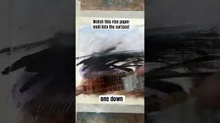 Thumbnail: Rice Paper Collage Transparency Trick! #shorts #mixedmediaart #collage