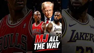 Thumbnail: Donald Trump on the MJ vs LeBron GOAT Debate: "MJ All the Way" 🐐 #shorts