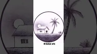 Thumbnail: beautiful scenery drawing 😍#scenery #shorts #beautiful