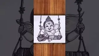 Thumbnail: Cute Ganpati bappa drawing 🙏🥰 #art #ytshorts #shorts #ganesha #viral
