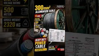 Thumbnail: 300mm² 4 Core Aluminum Cable | Heavy Duty Power Cable Explained | SEC Electrical Project