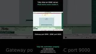 Thumbnail: Tally has a built-in ODBC server most teams never enable — port 9000, the SQL gateway #Tally