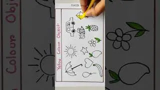 Thumbnail: Yellow colour object | Object colour | Different yellow colour object | #shorts #shortvideos