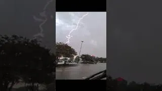 Thumbnail: Close Call Lightning Sam's Club Colonial Heights, VA  #stormchasing  #weather #lightning #shorts