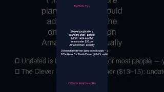 Thumbnail: best planners under $25 Amazon affiliate roundup #Shorts #MoneyTips #BudgetTips