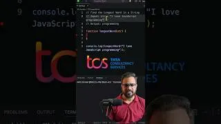 Thumbnail: Find the Longest Word in a String - JS Interview Question #dsa #interview #coding