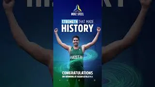 Thumbnail: Arshad Nadeem is the Champion of Asia! Moiz Steel Celebrates his victory for Pakistan. 🇵🇰