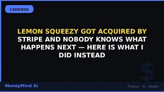Thumbnail: Lemon Squeezy got acquired by Stripe and nobody knows what happens next — here is what I did instead