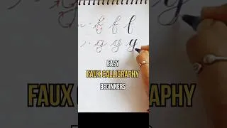 Thumbnail: Learn Beautiful Calligraphy Letters ✍️ with Normal Pen #shorts #calligraphy