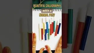 Thumbnail: Calligraphy with Normal Pen ✍️ | 2 Rules Every Beginner Must Know! #shorts #calligraphy