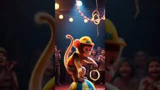Thumbnail: "Incredible Monkey Circus Act – You Won't Believe Your Eyes! 🤹🐒" #ai #animal #shortsstory