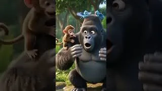 Thumbnail: Gorilla Morning routine and wash JCB | MOnkey Funny cartoon