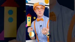 Thumbnail: 🚀 or 🚂? Blippi Builds Vehicles with Shapes 🔴🟧 #blippi #shorts Blippi Kids Videos