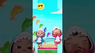 Thumbnail: Colorful Baby Shark Dance!! Swim Swim SWIM! #Cartoonsforkids #AnimalsforKids #LearnAnimals