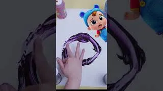 Thumbnail: 🌈Let's Make Messy Art!🎨🫟🖼️ | Little Angel | Moonbug Kids - Fun Songs With Friends #shorts #diy