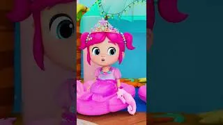 Thumbnail: From girl to glittery pink mermaid in seconds! 💖🐚🌊 #shorts