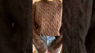 Thumbnail: finished this sweater in my recent cozy knitting vlog! 🧺 #knitting #knit #cozyvlog #handmade