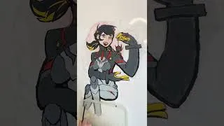 Thumbnail: Painting Peni Parker on a Hoodie! | Part 2: Colouring Peni