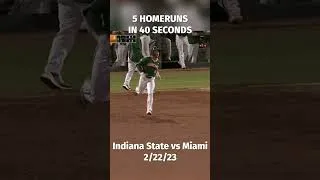 Thumbnail: 5 Homeruns in 40 Seconds - Miami Baseball #collegebaseball #homerun #baseballedits