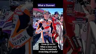 Thumbnail: What a STUNNER from Marquez! From Q1 to P1! Pole for Portimao GP 2023. #shorts #marquez #honda