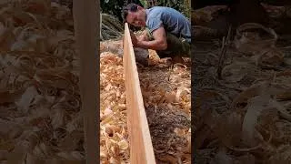 Thumbnail: Make house walls with wooden planks #mountainlifes #shorts #buildingcraft