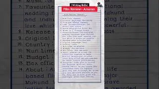 Thumbnail: Amaran film review writing class 12 in English | #shorts #class12 #writingskills