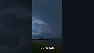 Thumbnail: June 10, 2026. Right Moving Supercellular Storm heading South-East across Lake Erie.