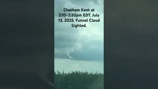 Thumbnail: Funnel cloud in Southern Ontario | July 13, 2025.