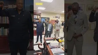 Thumbnail: PM of Namibia, Dr. Elijah Ngurare leading a liberation song in remembrance of Dr Sam Nujoma.