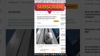 Thumbnail: Quant Mutual Fund News Scam ?? #trading #stockmarkets #livetrading #shorts #shortsfeed