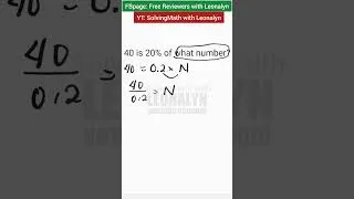 Thumbnail: 40 is 20% of what number?