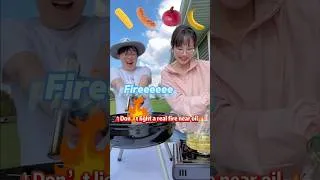 Thumbnail: Oil vs Fire🔥 Who will win? 🌽🌭🧅🍌 @Doublebite_official