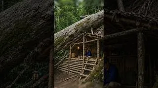 Thumbnail: How I built a secret shelter under a fallen tree trunk.#camping #bushcraft #survival