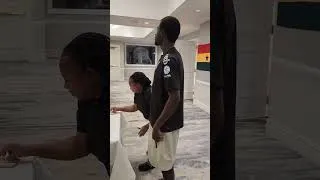 Thumbnail: Black Stars defender celebrates birthday in camp.