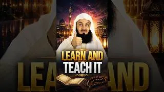 Thumbnail: Learn And Teach It #muftimenk #motivation #knowledge #money #lesson