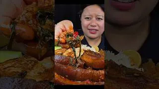 Thumbnail: Naga Style smoked pork curry with Nepali dhido👌 best combo #mukbangpari #mukbang #pork #smokedpork