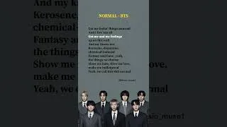 Thumbnail: NORMAL( explicit version) - BTS lyrics #music #lyrics #shorts #song