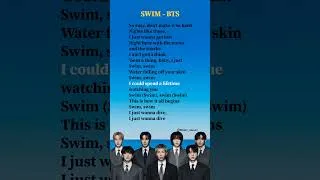 Thumbnail: Swim lyrics - BTS #bts #lyrics #shorts #song