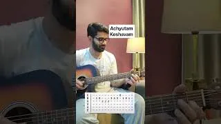 Thumbnail: Achyutam Keshavam on Guitar 🎸💙 | Krishna Bhajan | Janmashtami Special 2026 #shorts