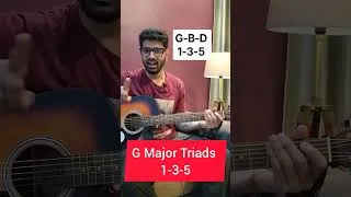 Thumbnail: G Major Triad 🎸 | 1-3-5 Formula Explained in 30 Seconds! Musical Vibes Ashok #shorts