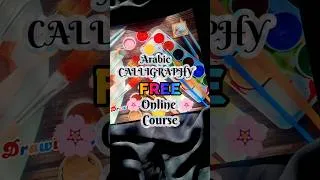 Thumbnail: Learn Arabic Calligraphy for FREE! ✍️ #shorts #art #arabiccalligraphy #arabic #calligraphy