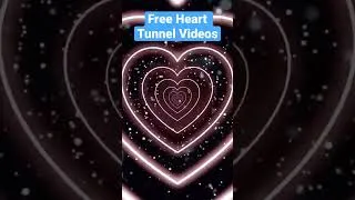 Thumbnail: #shorts 💖Neon Heart Tunnel Loop Video Background #heartbackground #freebackground #neontunnel