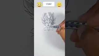 Thumbnail: Drawing Goku Ultra Instinct in 1 Minute 1 Day #shorts