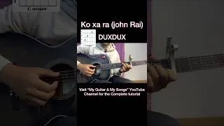 Thumbnail: Ko xa ra timilai (John Rai) Guitar Lesson 🎸 #shorts