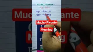 Thumbnail: Mucho Picante Meaning In Hindi