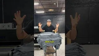Thumbnail: How Fast can I Screen Print 100 shirts 🤔.  #screenprinting #tshirtdesign #chicago #shorts