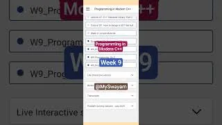 Thumbnail: Programming in Modern C++ Week 9 #myswayam #nptelcourse #nptel2025