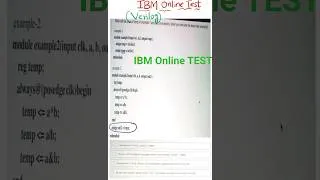 Thumbnail: IBM Online Written Test Question # 22|Verilog Simulation Output| Verilog Non-Blocking Assignments