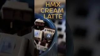 Thumbnail: HMX Cream Latte Linear Switch | Sound Test | #keyboard #keyboardasmr #keyboardsounds #poppy #creamy